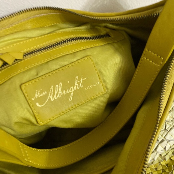 Miss Albright yellow anthropologie brand leather purse - Picture 5 of 6